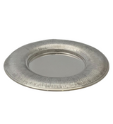 FINE 925 STERLING SILVER HANDMADE MODERN STRIATED & SLEEK FINISH CUP & TRAY