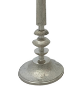 FINE 925 STERLING SILVER HANDMADE MODERN STRIATED TEXTURE ROUND CANDLESTICKS