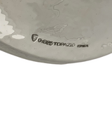 FINE TOPAZIO 925 STERLING SILVER HANDMADE MODERN HAMMERED SLEEK ROUND MENORAH