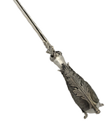 FINE 925 STERLING SILVER HANDMADE MULTI LEAF MATTE SHINY STANDING CANDLE LIGHTER