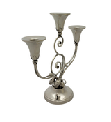 ANTIQUE ALPHONSE LA PAGLIA 925 STERLING SILVER JENSEN STYLE 3 LIGHT CANDELABRA