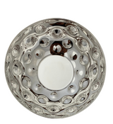 FINE ITALIAN 925 STERLING SILVER HANDMADE MODERN SHINY SLEEK DIMPLE BOWL DISH