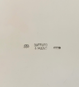 OLD ITALIAN BATTUTO A. MANO 800 SILVER HANDMADE HAMMERED SLEEK FINISH PITCHER