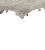 FINE ITALIAN 925 STERLING SILVER HANDMADE ORNATE CHASED LEAF APPLIQUE MENORAH