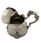 FINE PORTUGUESE 925 STERLING SILVER HANDMADE FLORAL ORNATE SHINY SLEEK PITCHER