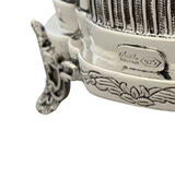 FINE 925 STERLING SILVER HANDMAD LEAF APPLIQUE CHASED ORNATE 8 LIGHT CANDELABRA