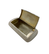OLD ANTIQUE 925 STERLING SILVER HANDMADE ENGRAVED SHINY SLEEK SNUFF SPICE BOX