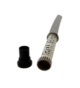 BIER 925 STERLING SILVER HANDMADE BEADED HEBREW ENGRAVED SALT SHAKER & KNIFE