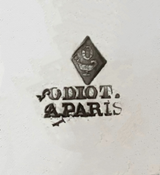 ANTIQUE ODIOT PARIS 925 STERLING SILVER HANDMADE FLORAL SLEEK MONOGRAM TEAPOT