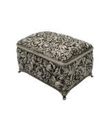 ITALY KIRK STYLE 925 STERLING SILVER HANDMADE REPOUSSE FLORAL JEWELRY ESROG BOX