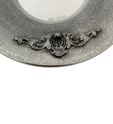 FINE 925 STERLING SILVER HANDMADE SHELL ORNATE APPLIQUE MATTE & SHINY CUP & TRAY