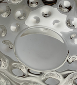 FINE ITALIAN 925 STERLING SILVER HANDMADE MODERN SHINY SLEEK DIMPLE BOWL DISH