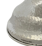 FINE 925 STERLING SILVER HANDMADE MODERN HAMMERED SHINY SLEEK FLOWER VASE