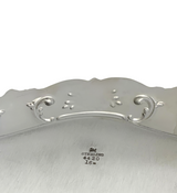 ANTIQUE REDLICH & CO 925 STERLING SILVER HANDMADE CHASED FLORAL REPOUSSE TRAY