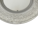 FINE 925 STERLING SILVER HANDMADE MODERN SLEEK STRIATED FINISH ROUND CUP & TRAY
