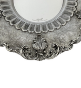 FINE 925 STERLING SILVER HANDMADE LEAF APPLIQUE ORNATE MATTE SHINY CUP & TRAY