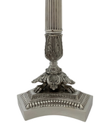 PAIR OF ITALIAN 925 STERLING SILVER HANDMADE ELEGANT FLORAL 6 LIGHT CANDELABRA