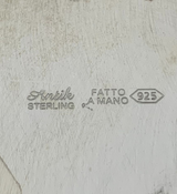 925 STERLING SILVER HANDMADE MULTI LEAF APPLIQUE MATTE & SHINY BOTTLE HOLDER