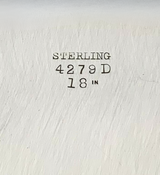 ANTIQUE AMERICAN 925 STERLING SILVER HANDMADE FOLIATE SCROLL OVAL PLATTER TRAY