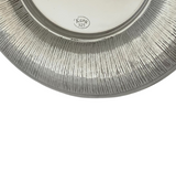 FINE 925 STERLING SILVER HANDMADE MODERN STRIATED & SLEEK FINISH CUP & TRAY