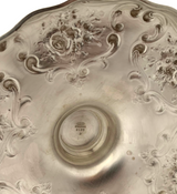 ANTIQUE TALL GORHAM 925 STERLING SILVER HANDMADE FLORAL ORNATE TRUMPET VASE