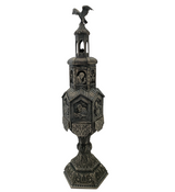 TALL EZRA LANDAU 925 STERLING SILVER HANDMADE INTRICATE ROTATING BESAMIM HOLDER