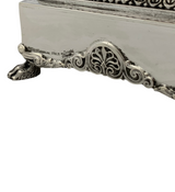 ITALIAN 925 STERLING SILVER HANDMADE LEAF APPLIQUE ORNATE 10 LIGHT CANDELABRA