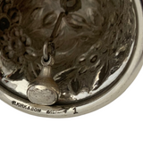 S. KIRK & SON 925 STERLING SILVER HANDMADE FLORAL REPOUSSE SMALL HAND BELL