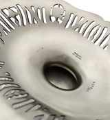 ANTIQUE AMERICAN 925 STERLING SILVER HANDMADE FLORAL CHASED BASKET CENTERPIECE