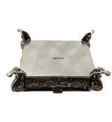 FINE ITALIAN 925 STERLING SILVER HANDMADE CHASED FLORAL ORNATE SNUFF SPICE BOX