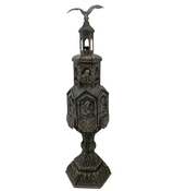 TALL EZRA LANDAU 925 STERLING SILVER HANDMADE INTRICATE ROTATING BESAMIM HOLDER
