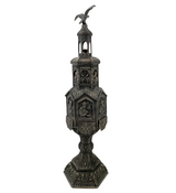 TALL EZRA LANDAU 925 STERLING SILVER HANDMADE INTRICATE ROTATING BESAMIM HOLDER