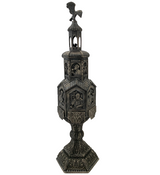 TALL EZRA LANDAU 925 STERLING SILVER HANDMADE INTRICATE ROTATING BESAMIM HOLDER