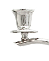 FINE TOPAZIO 925 STERLING SILVER HANDMADE MODERN SHINY SLEEK 5 LIGHT CANDELABRA
