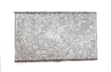 FINE ITALIAN 925 STERLING SILVER HANDMADE SWIRL ORNATE ENGRAVED CARD HOLDER