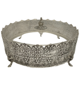 FINE 925 STERLING SILVER & LUCITE HANDMADE FILIGREE LACE FLORAL MATZAH HOLDER