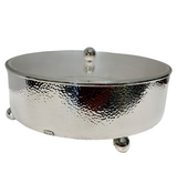 FINE 925 STERLING SILVER HANDMADE MODERN HAMMERED SHINY SLEEK MATZAH HOLDER