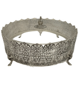 FINE 925 STERLING SILVER & LUCITE HANDMADE FILIGREE LACE FLORAL MATZAH HOLDER