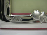 ITALIAN 925 STERLING SILVER TRINITY PINK BABY PACIFIER PICTURE FRAME