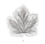 FINE 925 STERLING SILVER HANDMADE INTRICATE GLOSSY & MATTE LEAF SERVING DISH