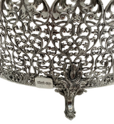 FINE 925 STERLING SILVER & LUCITE HANDMADE FILIGREE LACE FLORAL MATZAH HOLDER