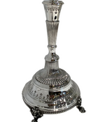 FINE TOPAZIO 925 STERLING SILVER HANDMADE ORNATE SLEEK 5 LIGHT CANDELABRA