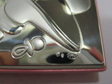 ITALIAN 925 STERLING SILVER TRINITY PINK BABY PACIFIER PICTURE FRAME