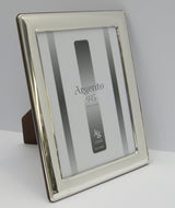 FINE ITALIAN 925 STERLING SILVER HANDMADE GLOSSY SLEEK 7 X 9 PICTURE FRAME