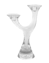 FINE 925 STERLING SILVER & CLEAR CRYSTAL MODERN UNIQUE TREE 2 LIGHT CANDELABRA