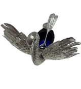 SMALL ITALIAN 925 STERLING SILVER HANDMADE DETAILED SWAN SINGLE SALT HOLDER