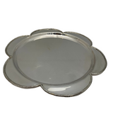 925 STERLING SILVER HANDMADE MODERN SHINY SLEEK ART ENGRAVED CUP ON STEM & TRAY