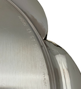 925 STERLING SILVER HANDMADE MODERN SHINY SLEEK ART ENGRAVED CUP ON STEM & TRAY