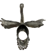 SMALL ITALIAN 925 STERLING SILVER HANDMADE DETAILED SWAN SINGLE SALT HOLDER