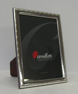 CAMILLETTI ITALIAN SILVER LAMINATE SHINY ELEGANT BORDER PICTURE FRAME